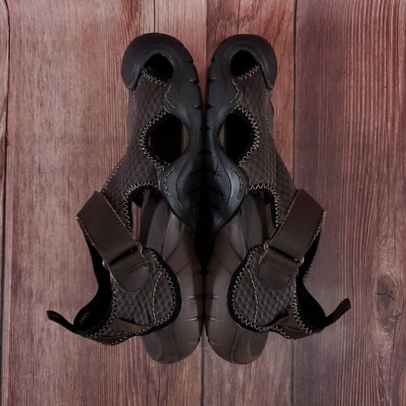 Crocs Swiftwater Mens 8 Brown Mesh Fisherman Deck Sandals Water Shoes 15041 - Picture 11 of 16